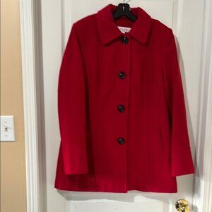 LIZ CLAIBORNE Womens Red Coat IN SIZE L